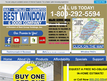 Tablet Screenshot of bestwindowinc.com